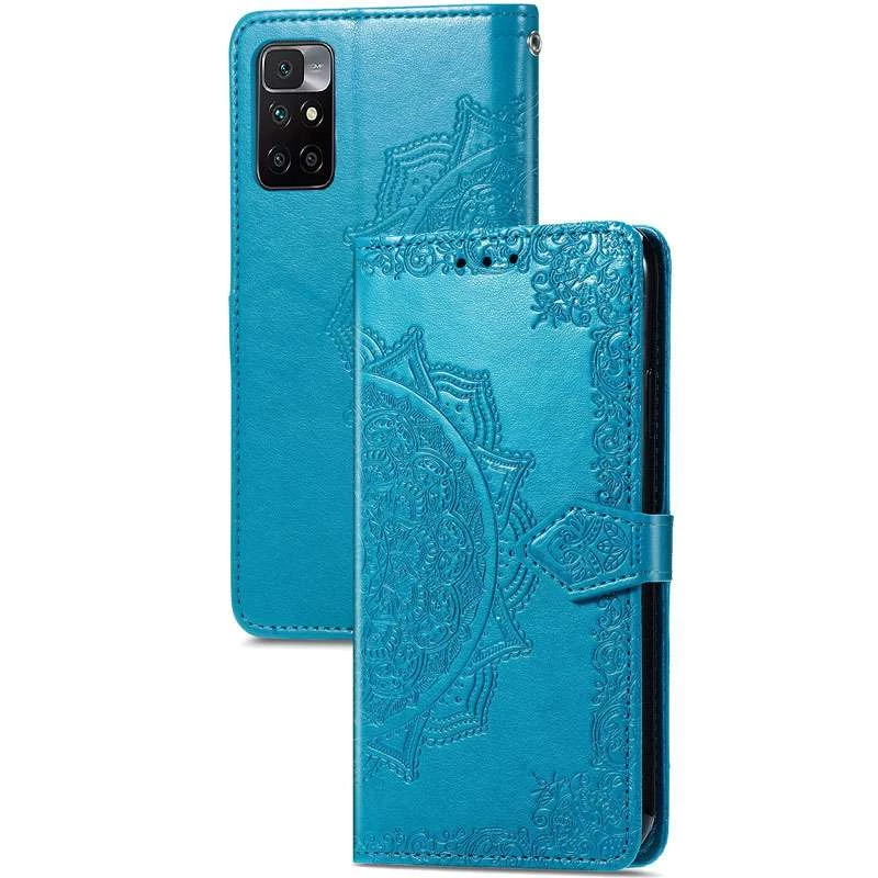 Кожаный чехол-книжка Art Case с визитницей для Xiaomi Redmi 10 – Синий. Фото 5 из 5