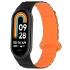 Ремінець Dual-color Magnetic для Xiaomi Mi Band 9/8 – Black / Orange. Фото 2 з 9