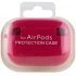 Силіконовий футляр з мікрофіброю для навушників Airpods Pro – Червоний / Rose Red. Фото 5 з 5