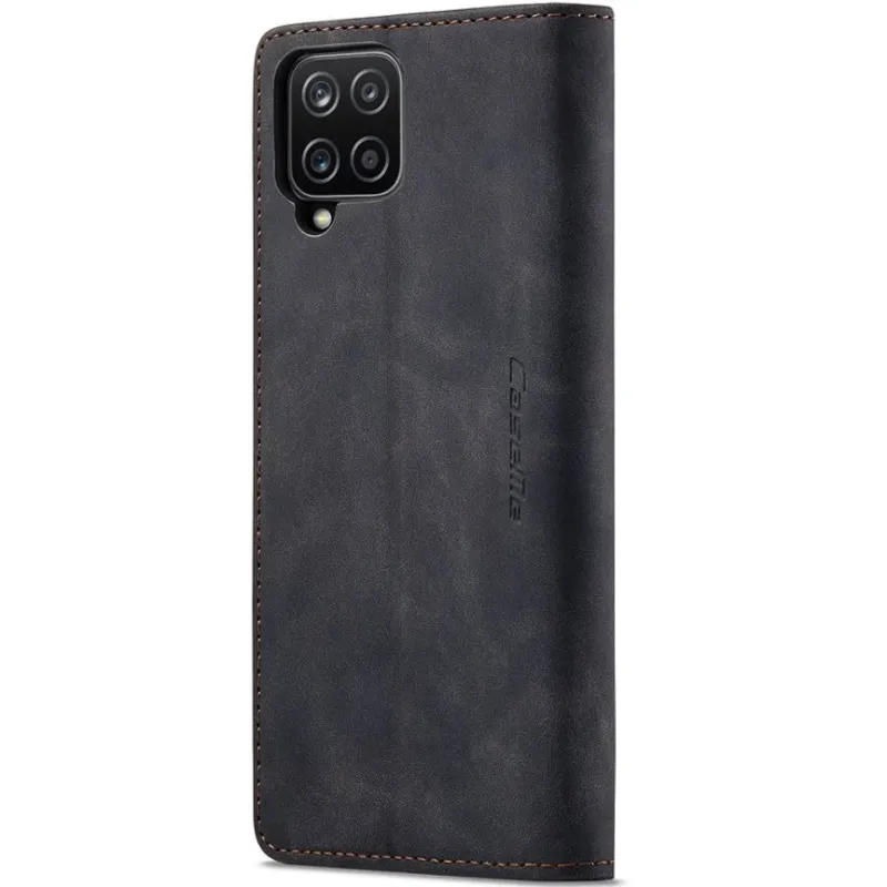 Шкіряний чохол-книжка CaseMe Velvet Nubuck для Samsung Galaxy M12 – Black. Фото 3 з 6