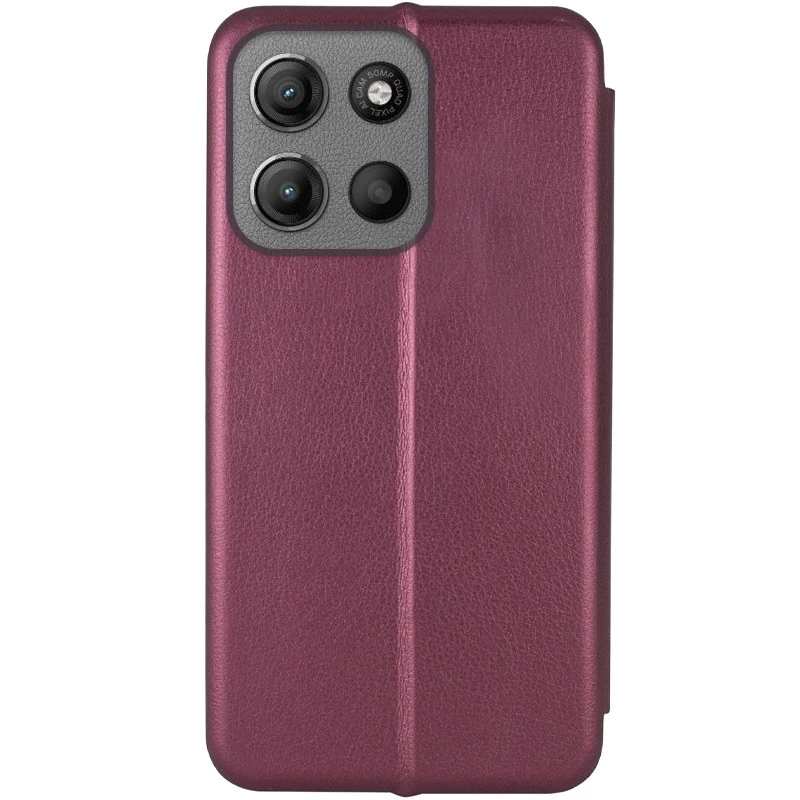 Чехол-книжка классический для Motorola Moto G15 4G – Бордовый. Фото 3 из 3