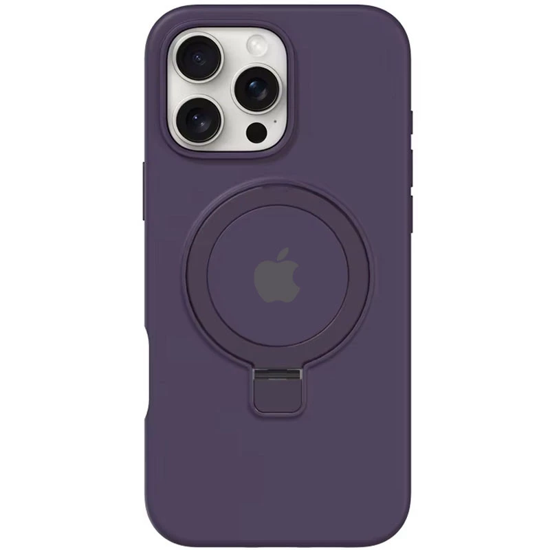 Силіконовий чохол Full Protective з кільцем-тримачем для Apple iPhone 16 Pro Max – Purple. Фото 1 из 1