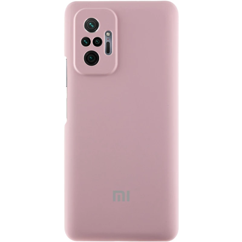 Чехол Silicone Case Lakshmi Premium L с закрытой камерой для Xiaomi Redmi Note 10 Pro Max – Розовый / Pink Sand. Фото 1 из 5