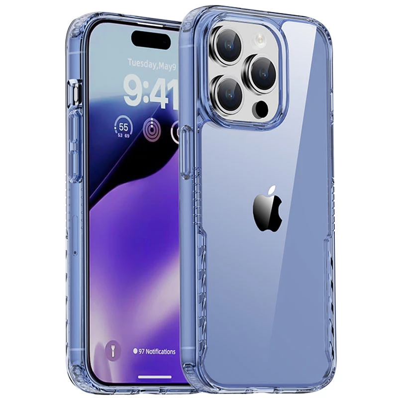 

Ребристый силиконовый чехол на Apple iPhone 14 Pro Max (6.7") (Blue)