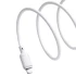 Дата кабель Baseus Silky Series OS Fast Charging USB to Lightning 2.4A (1m) (P1037770) – Moon White. Фото 3 з 5