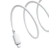 Дата кабель Baseus Silky Series OS Fast Charging USB to Lightning 2.4A (2m) (P1037770) – Moon White. Фото 3 з 5