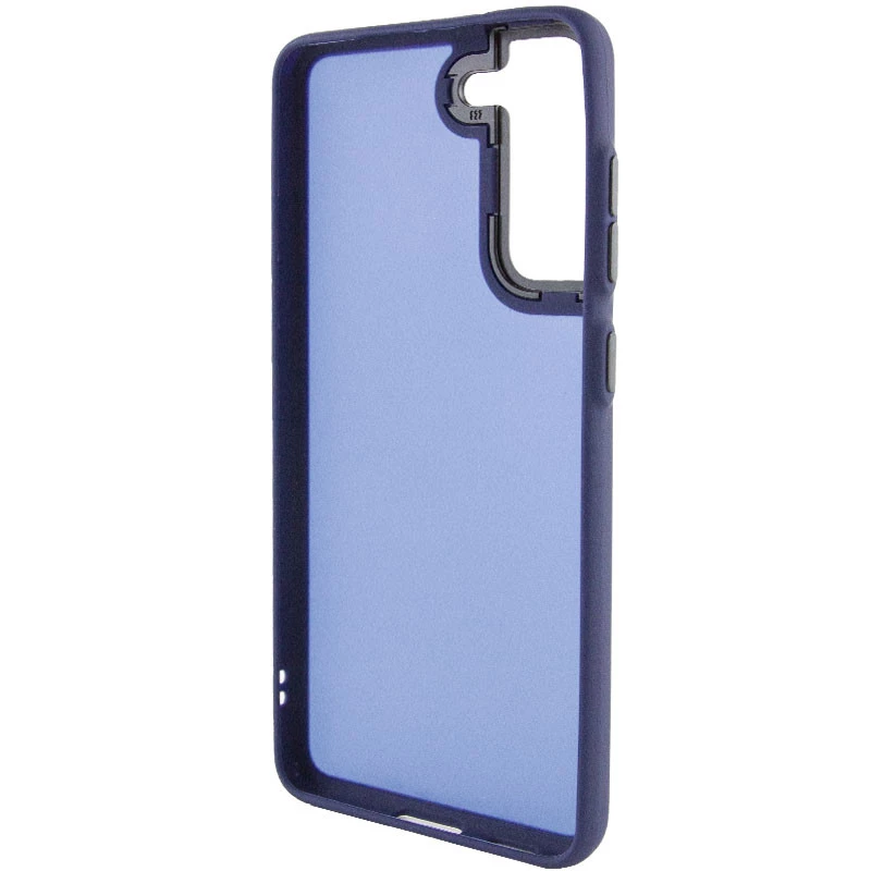 Чехол TPU+PC Lyon Frosted на Samsung Galaxy S21 FE – Синий / Navy Blue. Фото 4 из 7
