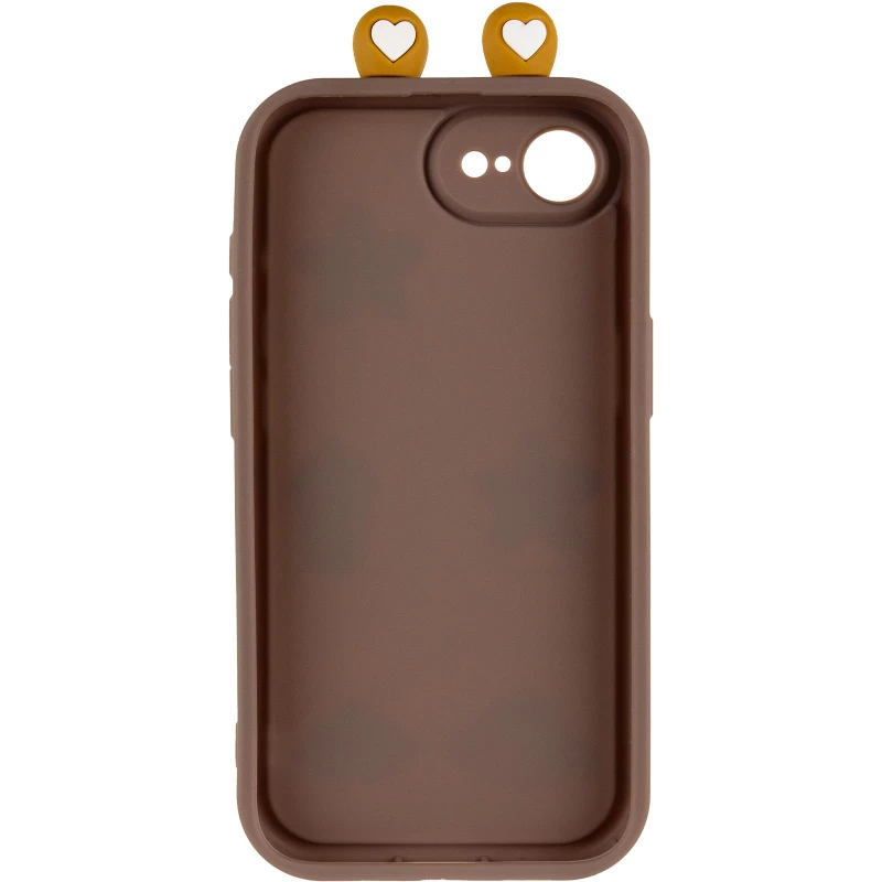 Силіконовий чохол Funny Toys with Ears для Apple iPhone 17e (6.1") – Brown. Фото 4 з 6