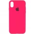 Чехол Silicone Case с закрытым низом для Apple iPhone XS Max (6.5") – Розовый / Barbie pink. Фото 1 из 2