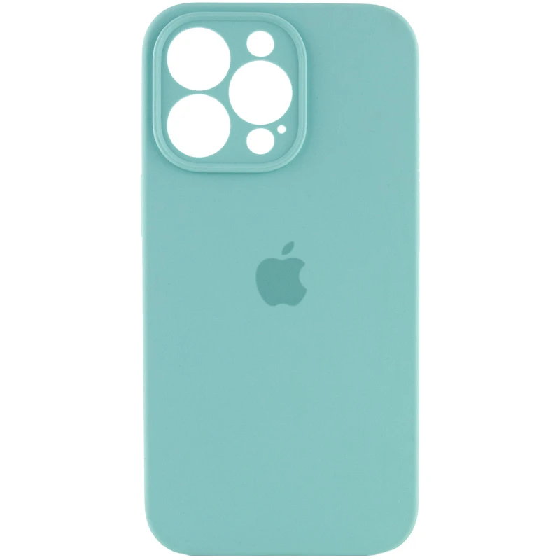 

Чехол Silicone Case с защитой камеры для Apple iPhone 14 Pro Max (6.7") (Бирюзовый / Marine Green), Бірюзовий / marine green