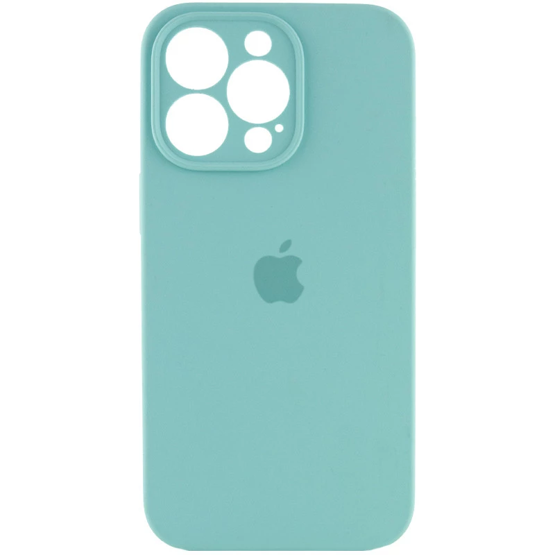 

Чехол Silicone Case с защитой камеры для Apple iPhone 15 Pro Max (6.7") (Бирюзовый / Marine Green), Бірюзовий / marine green