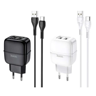МЗП HOCO C73A (2USB/2.4A) + Type-C фото 1 МЗП HOCO C73A (2USB/2.4A) + Type-C фото 1 з 1