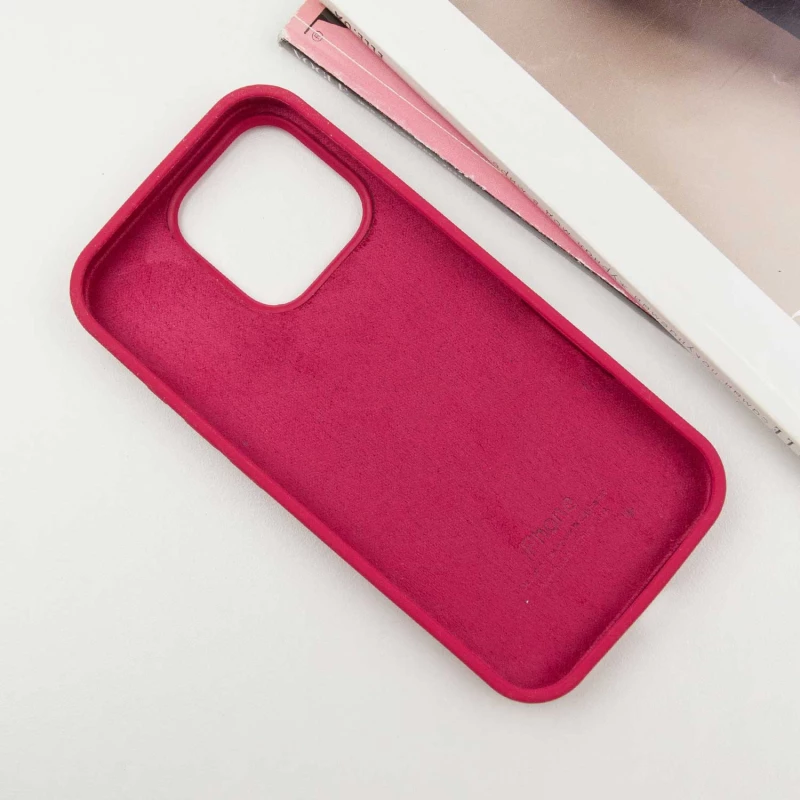 Чохол Silicone Case з закритим низом на Apple iPhone 16 Pro – Червоний / Rose Red. Фото 5 з 11