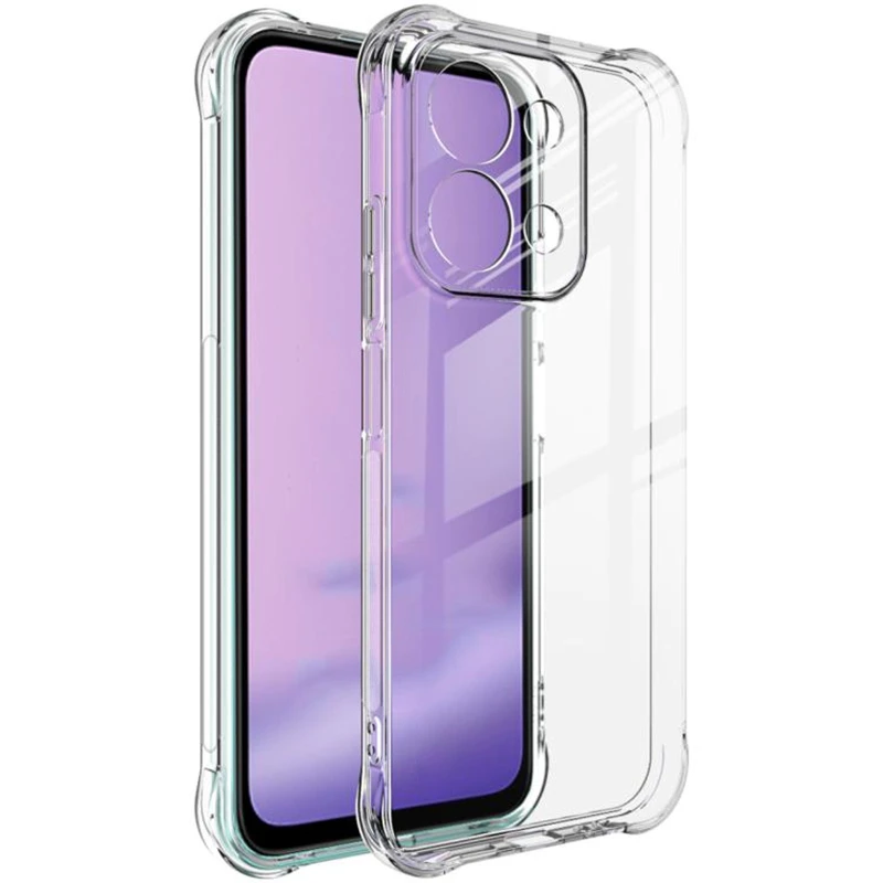 Ультратонкий силіконовий чохол GETMAN з критими бортами та камерою для Xiaomi Poco C85 (Global) – Безбарвний (прозорий). Фото 1 з 3