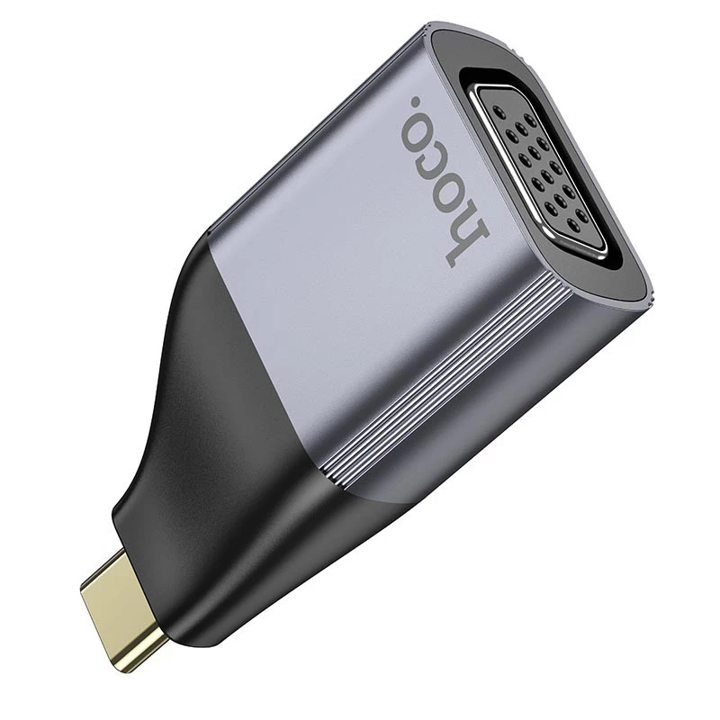 Переходник Hoco UA34 Type-C to VGA – Metal grey. Фото 2 из 6