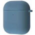 Силиконовый футляр для наушников Airpods Slim + карабин – Синий / Cosmos blue. Фото 1 из 1