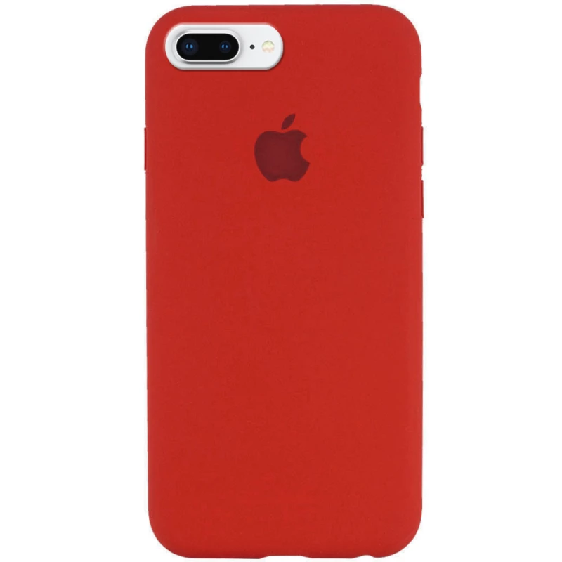 

Чехол Silicone Case с закрытым низом для Apple iPhone 7 plus / 8 plus (Красный / Dark Red), Червоний / dark red