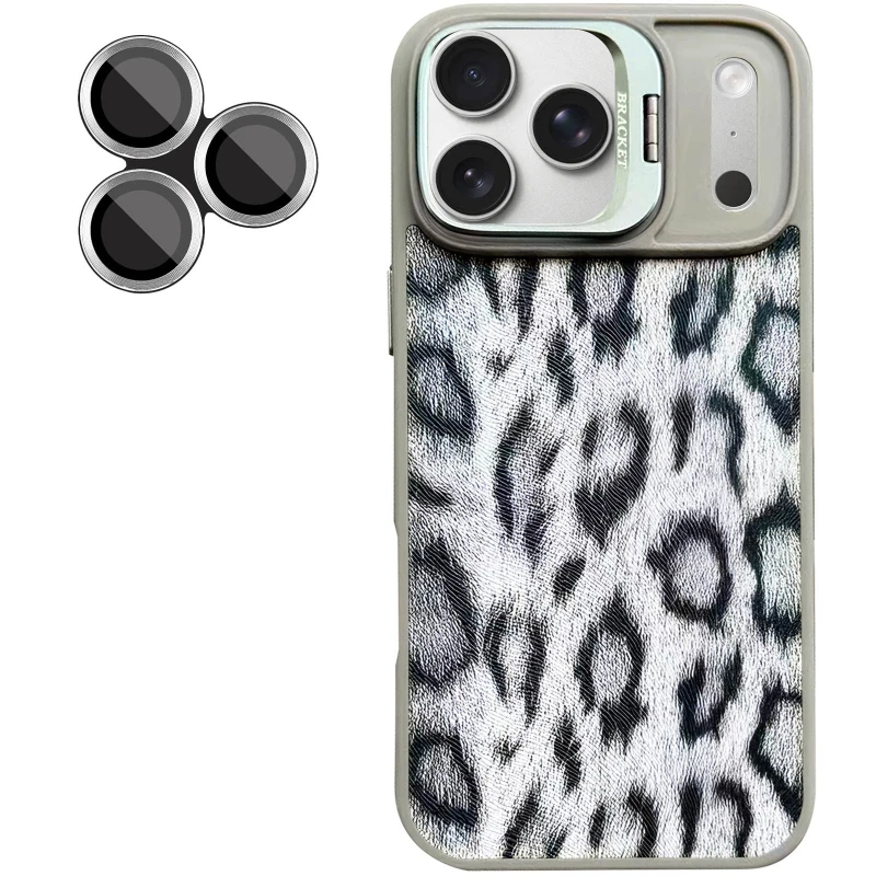 Чохол TPU+PC Wild Leopard with MagSafe and Lens для Apple iPhone 17 Pro (6.3") – Grey. Фото 4 з 4