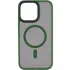 TPU+PC чехол Metal Buttons with Magnetic Fit для Apple iPhone 15 Pro (6.1") – Зеленый / Dark Green. Фото 3 из 7