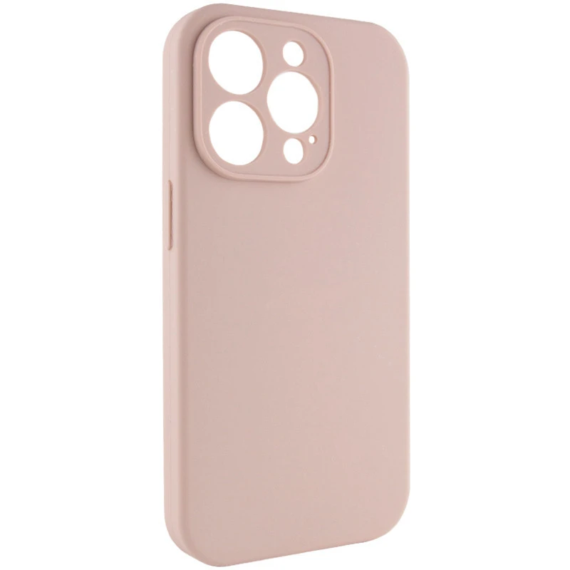 Чехол с защитой камеры Silicone Case для Apple iPhone 15 Pro Max (6.7") – Розовый / Pink Sand. Фото 2 из 6