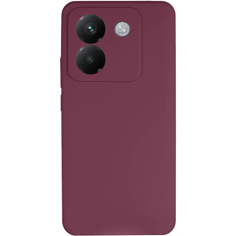 Чехол Silicone Case Lakshmi Premium з закритою камерою на Xiaomi Poco M7 pro 5G – Бордовый / Plum. Фото 3 из 6