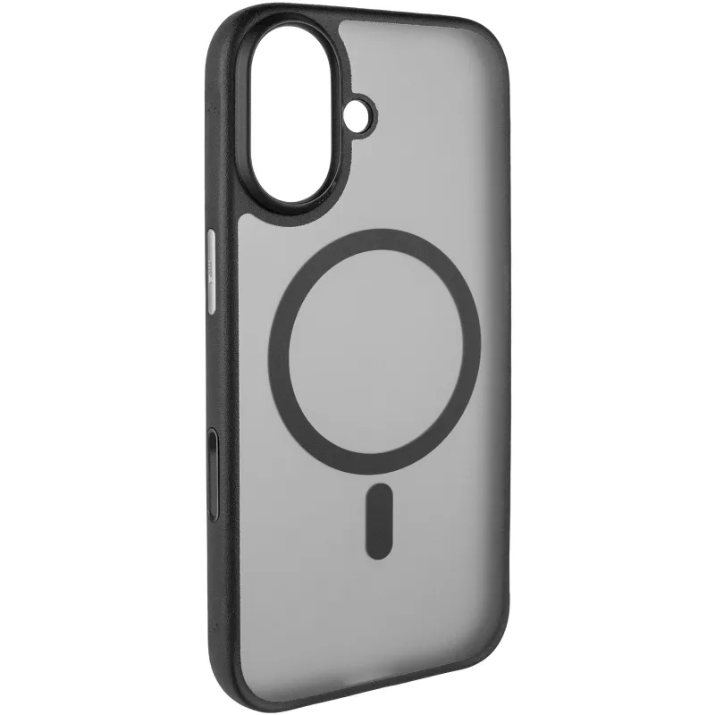 TPU+PC чохол Blueo Skin Friendly Frosted with MagSafe для Apple iPhone 16 – Чорний / Black. Фото 10 з 12