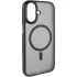 TPU+PC чохол Blueo Skin Friendly Frosted with MagSafe для Apple iPhone 16 – Чорний / Black. Фото 10 з 12