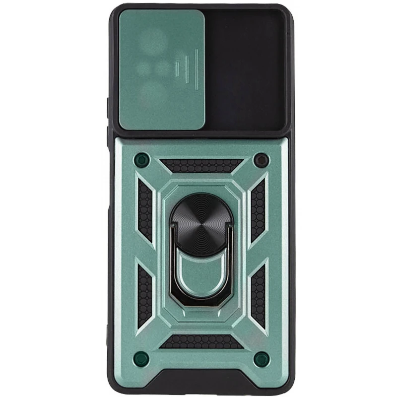 Удароміцний чохол Ummi Camshield Serge Ring (in box) для Xiaomi Redmi Note 10 Pro – Зелений / Green. Фото 3 з 7