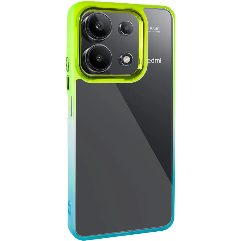 Силиконовый чехол фреш для Xiaomi Redmi Note 13 Pro 4G – Бирюзовый / Лимонный. Фото 2 из 9