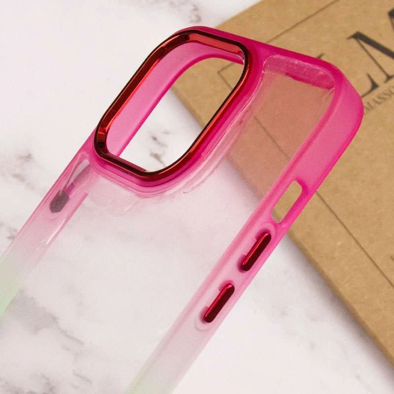 Силіконовий чохол фреш на Apple iPhone 13 Pro Max (6.7") – Салатовий / Рожевий. Фото 6 з 6