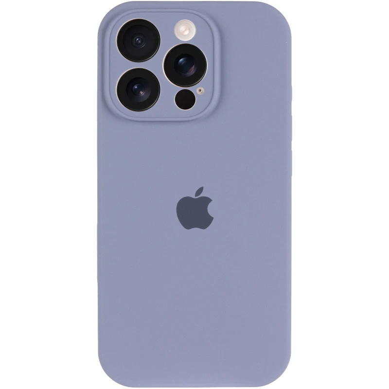 Чехол Silicone Case с защитой камеры для Apple iPhone 16 Pro Max – Серый / Lavender Gray. Фото 3 из 6