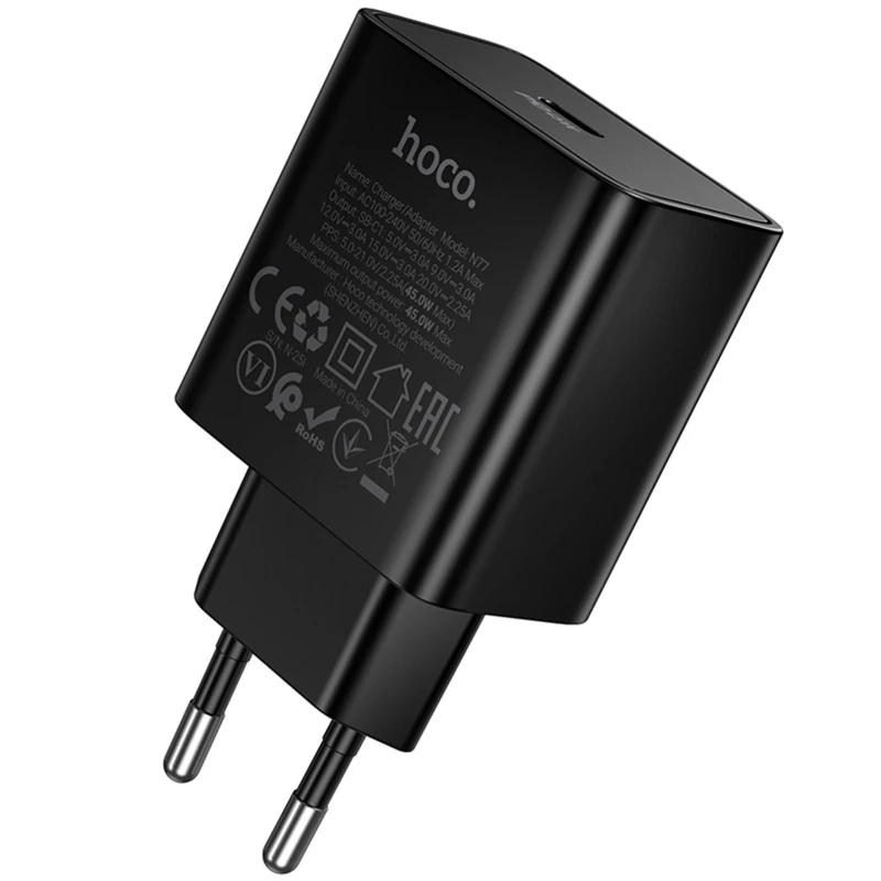 МЗП Hoco N77 Star PD45W (1USB-C) – Black. Фото 3 з 6