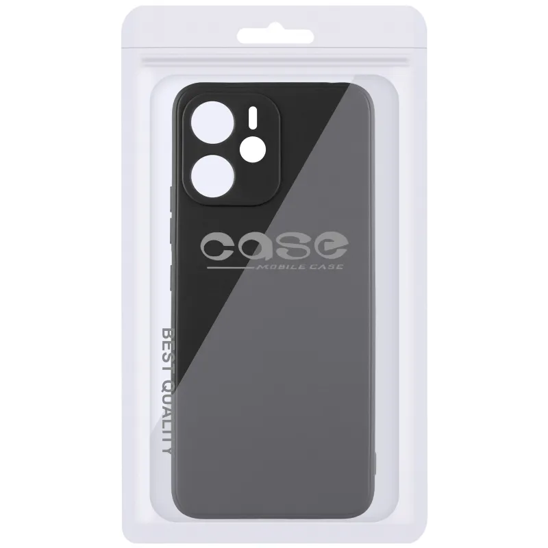 Цветной силиконовый чехол с защитой камеры для Xiaomi Redmi Note 14 4G (Europe version) – Черный / Black. Фото 3 из 3