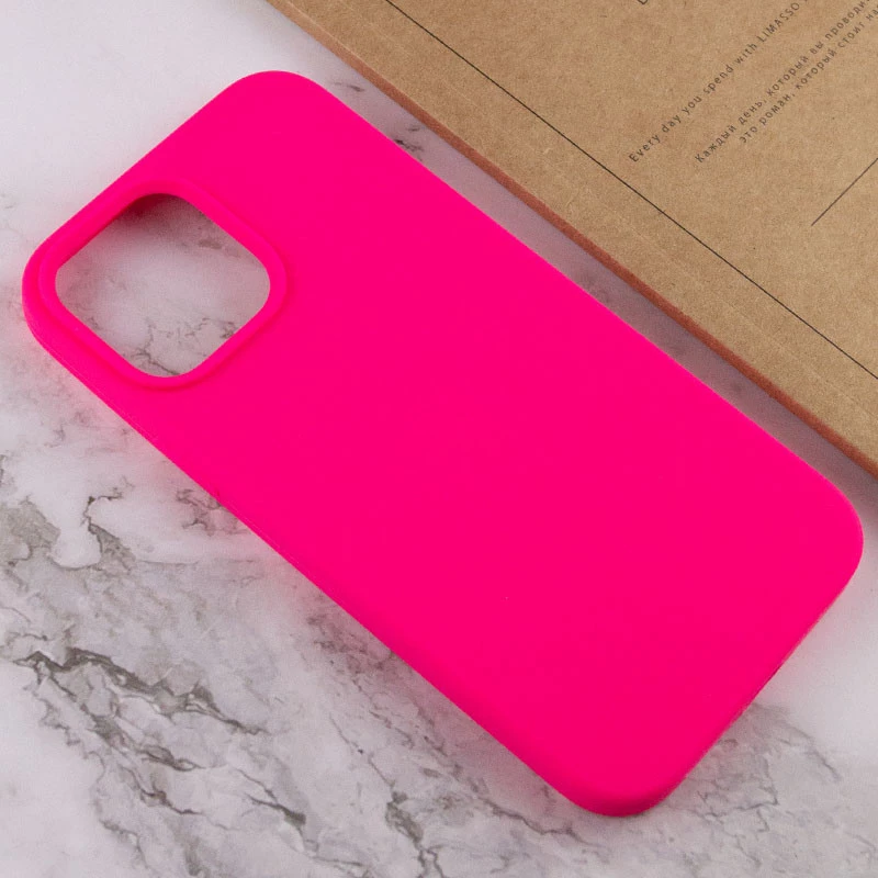 Чохол з закритим низом Silicone Case на Apple iPhone 15 Pro Max (6.7") – Рожевий / Barbie pink. Фото 5 з 7