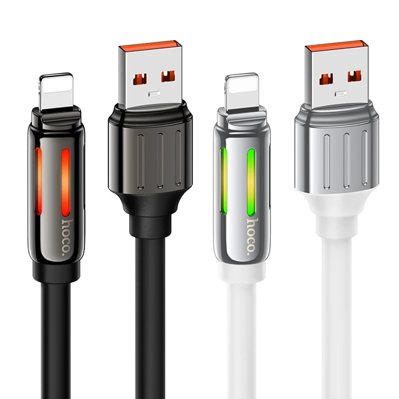 Дата кабель Hoco U136 Prize USB to Lightning 2.4A (1.2m) фото 2 з 2