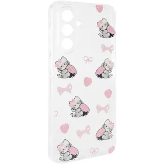 Чохол TPU Clear Joy для Samsung Galaxy A56 5G — Strawberry Cats