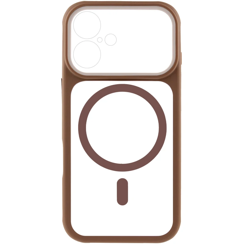 Чохол TPU GETMAN Moon Clear with MagSafe для Apple iPhone 17 (6.3") – Brown. Фото 3 з 6