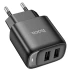 МЗП Hoco C141A Smart 2.1A (2USB-A) – Black. Фото 1 з 4