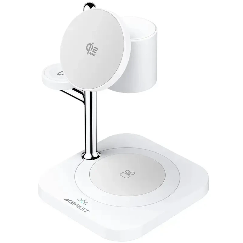 БЗП Acefast E39 desktop 4in1 Qi2 32.5W – White. Фото 3 з 6