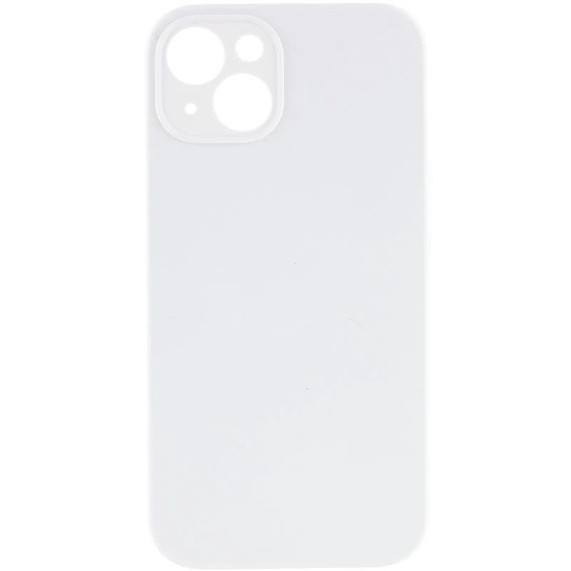 Чехол с защитой камеры Silicone Case для Apple iPhone 15 Plus (6.7") – Белый / White. Фото 1 из 3