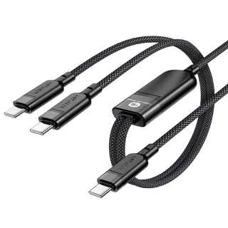 Дата кабель Acefast C5-11 USB-C to 2xUSB-C 100W (1.2m) фото 1 з 5