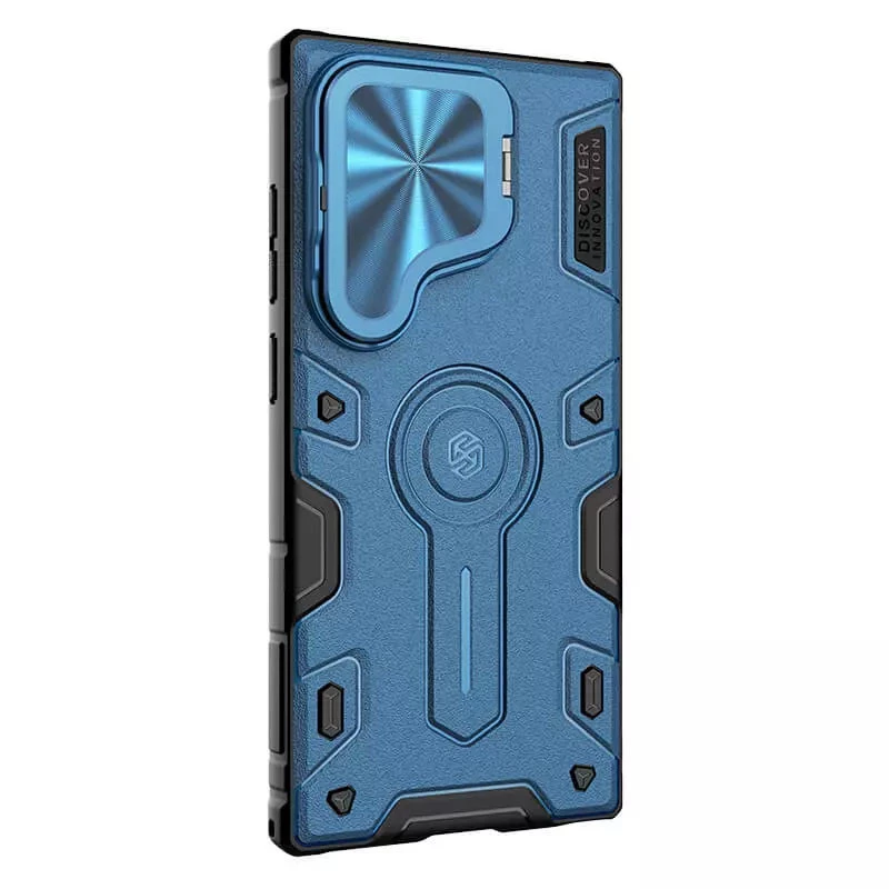 TPU+PC чохол Nillkin CamShield Armor Prop для Samsung Galaxy S24 Ultra – Blue. Фото 3 з 8