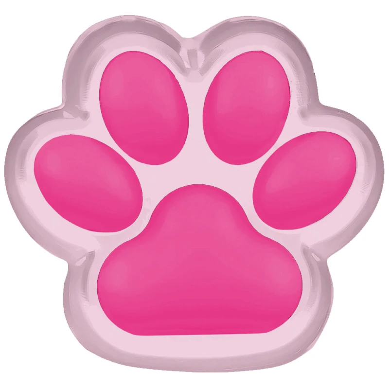 Антистрес-сквіш котяча лапка – Clear / Pink. Фото 1 з 2