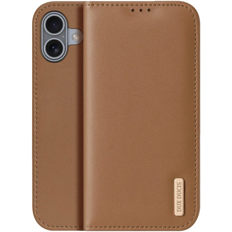 Чохол-книжка Dux Ducis Hivo для Apple iPhone 16 – Brown. Фото 1 з 3