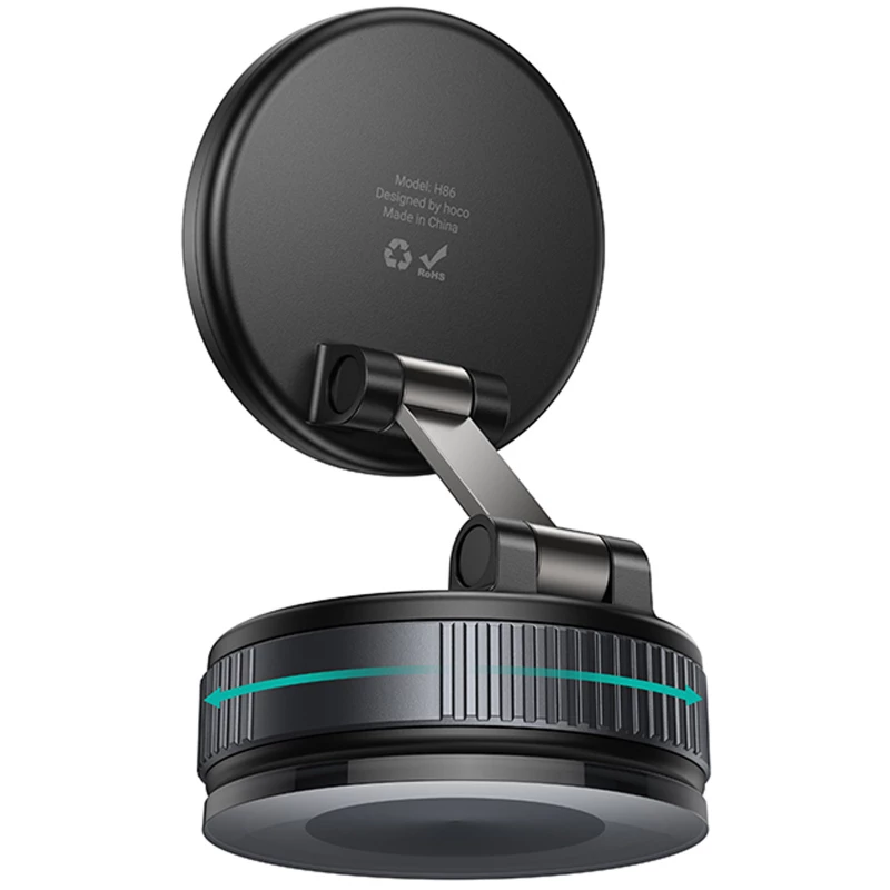 Автотримач Hoco H86 Dragon manual suction cup magnetic (universal) – Black / Metal gray. Фото 4 з 6