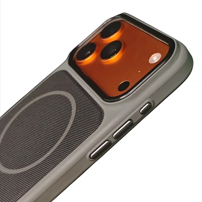 Чохол TPU TechWoven Hybrid with MagSafe для Apple iPhone 16 Pro – Grey / Black. Фото 2 з 2