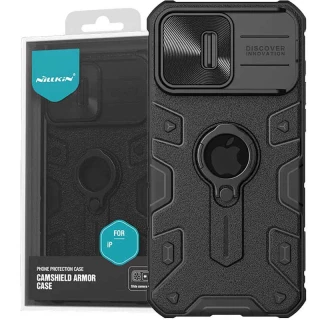 Пластикова накладка Nillkin Armor зі шторкою для камери на Apple iPhone 15 Pro Max (6.7") фото 1 з 4