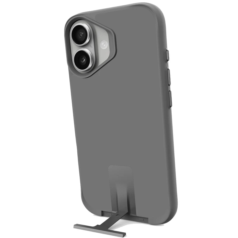 TPU+PC чохол Space Taurustar Magsafe with kickstand для Apple iPhone 17 (6.3") – Gun Metal. Фото 6 з 6