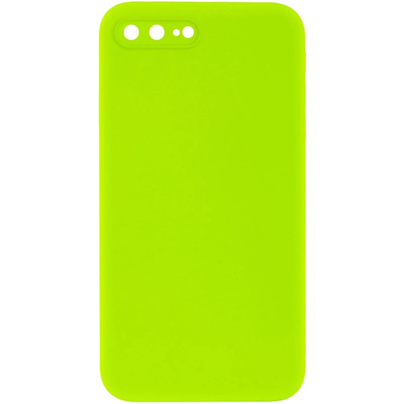 Чохол Silicone Case Square L з захистом камери на Apple iPhone 7 plus / 8 plus – Салатовий / Neon green. Фото 1 з 3
