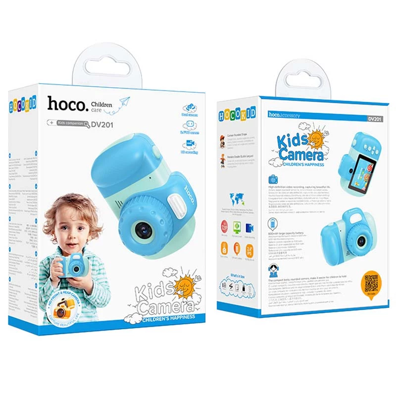 Дитяча фотокамера Hoco DV201 Dual lens – Blue. Фото 5 з 5
